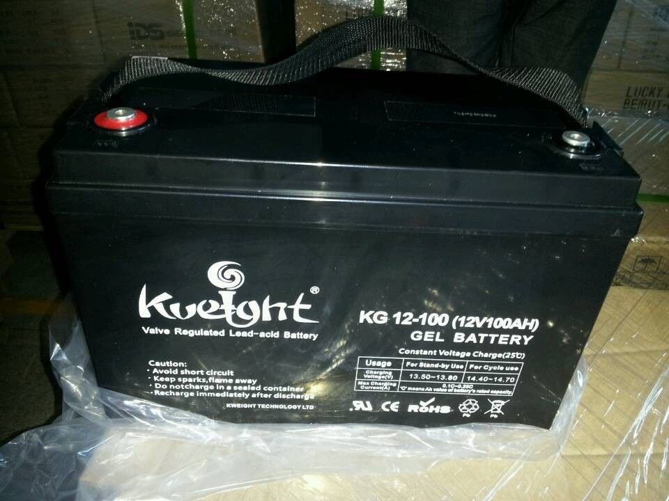 A bateria profunda do ciclo do gel solar de Vrla 12v 100ah levanta a bateria recarregável acidificada ao chumbo da estação