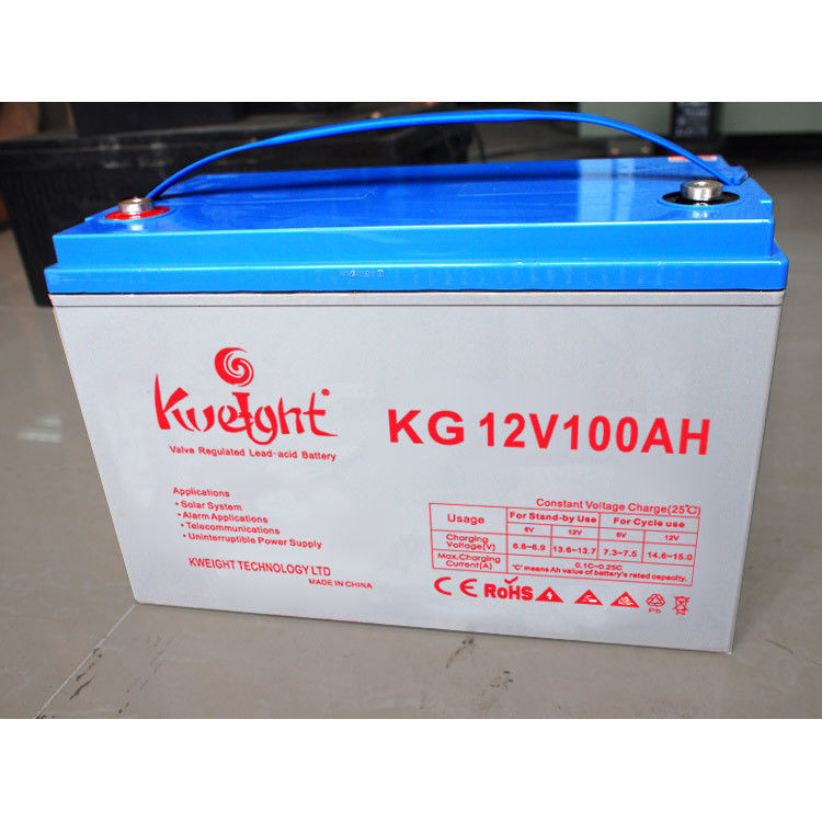 A bateria profunda do ciclo do gel solar de Vrla 12v 100ah levanta a bateria recarregável acidificada ao chumbo da estação